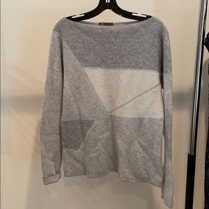 VINCE geometric grey sweater